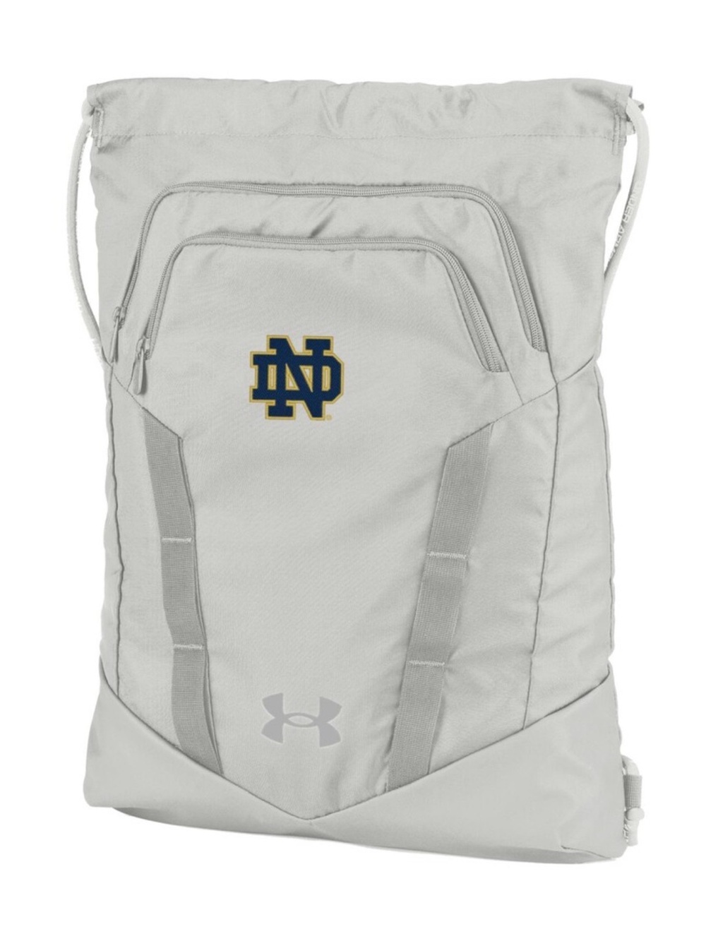 NWT Under Armour Notre Dame White Officially Licensed Drawstring Backpack